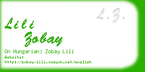 lili zobay business card
